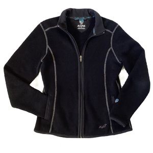 Kuhl Alpaca Fleece Full Zip Black jacket. Small